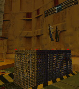 gremlin scientists climbing on the test chamber's equipment